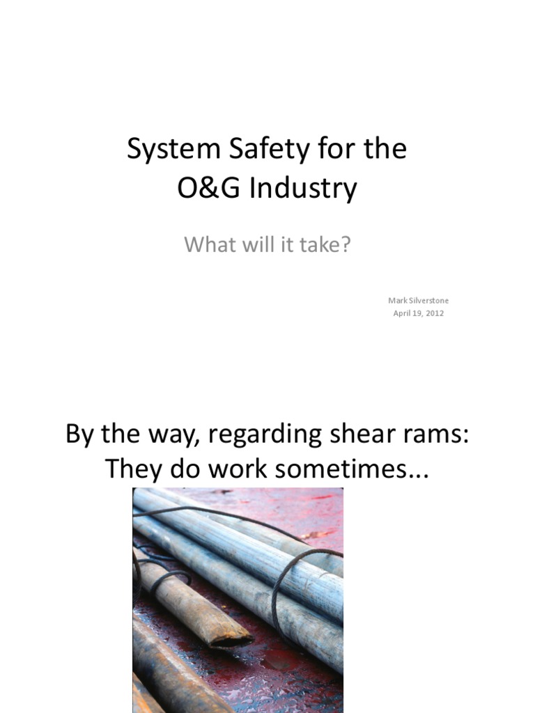 3 1b Silverstone System Safety For The Oil and Gas Industry | PDF ...