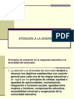 ATENCIÓN A LA DIVERSIDAD DEL ALUMNADO PRINCIPIOS DE ACTUACIÓN