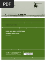 Libya and Mali Operations