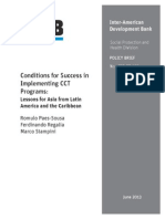 Conditions For Success in Implementing CCT Programs: Lessons For Asia From Latin America and The Caribbean