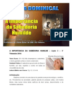 Licao 3 - Subsidio - A Iimportancia da Sabedoria Humilde.doc