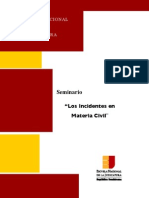 Incidentes en Materia Civil Escuela Nacional de La Judicatura