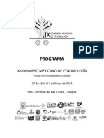 Programa Congreso Etnobiologia