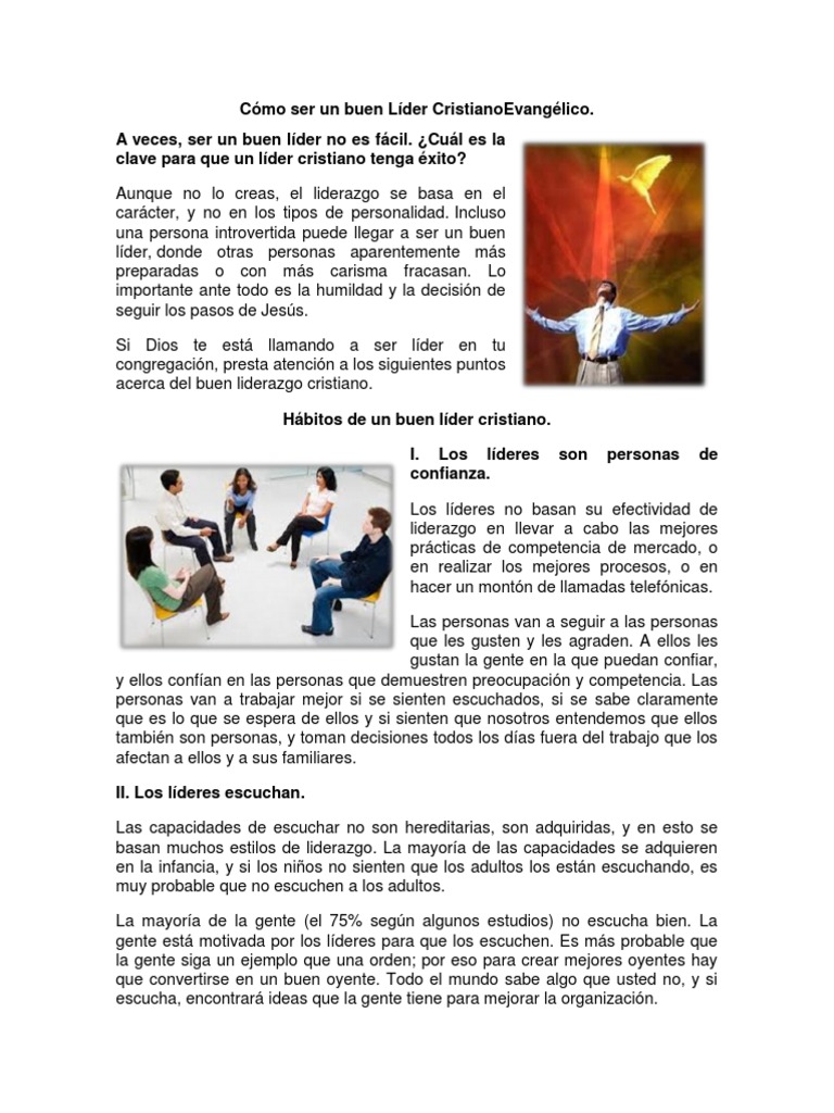 Cómo Ser Un Buen Líder Cristiano | PDF | David | Liderazgo