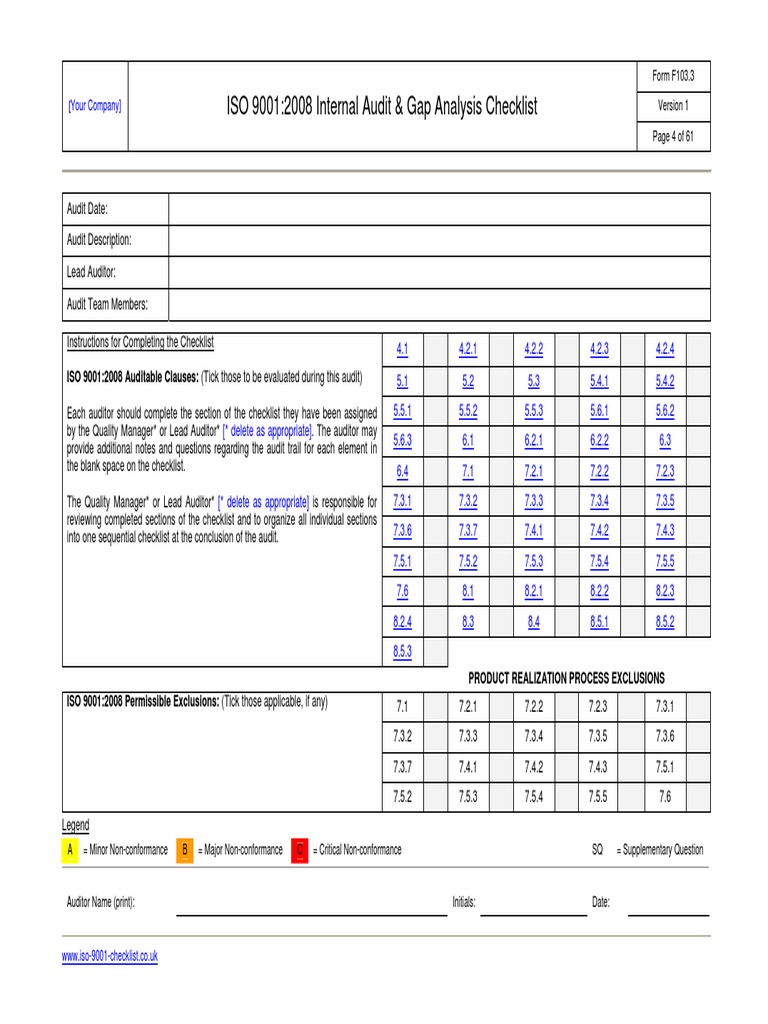 Iso 9001 2015 audit questions image