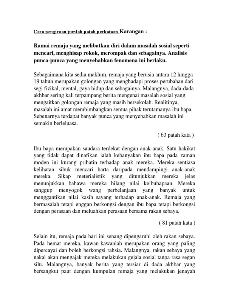 Spm Bm Patah Perkataan Pdf