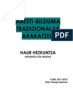 Abesti Bilduma Tradizionalak Arakatzen