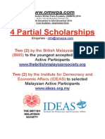 OMWPA 2014 - 4 Partial Scholarships