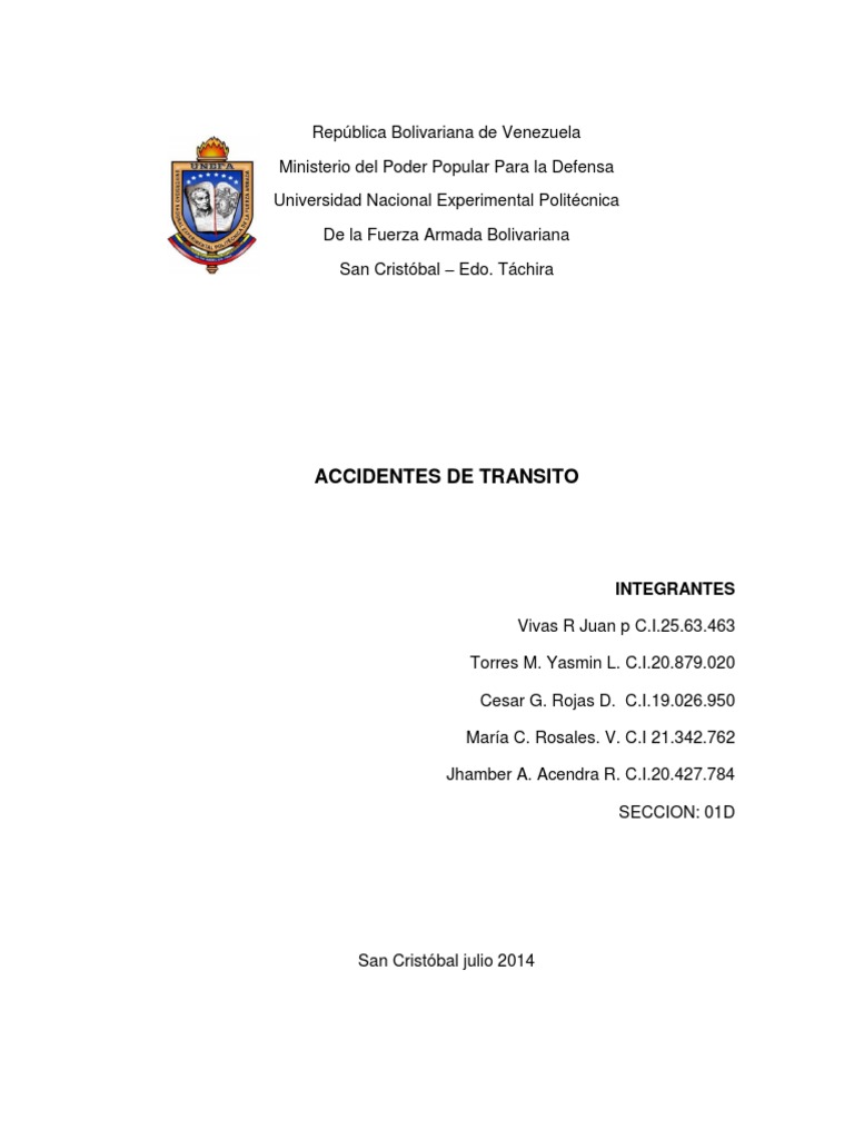 Accidentes de Transito Exposicion | PDF | Accidente de tráfico | Peatonal