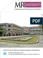 IIHMR UNIVERSITY  AN EXCLUSIVE HEALTH RESEARCH AND POST GRADUATE UNIVERSITY-Flyer 