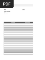 Planilha 1. Check-list Para Eventos