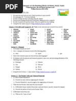 BC Science 9 Chemistry Unit Study Guide