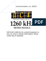Audiovisual Communicators, Inc. (Dzcx-Am 1260 Khz)