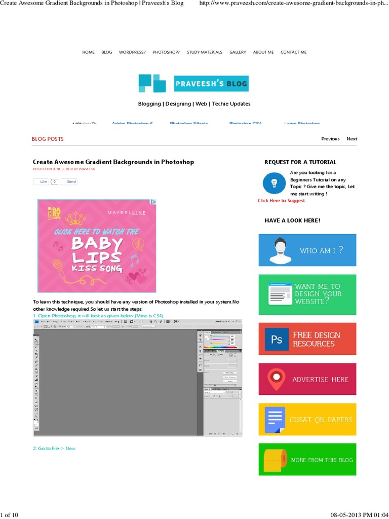 Gradient | PDF | Adobe Photoshop | Cyberspace
