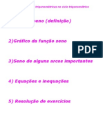 Matemática - Aula 24 - Funções trigonométricas no ciclo trigonométrico I