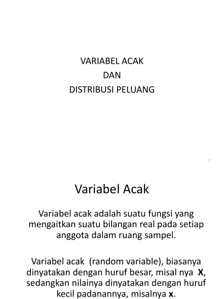 (Ppt-4) Variabel Acak Dan Distribusi Peluang