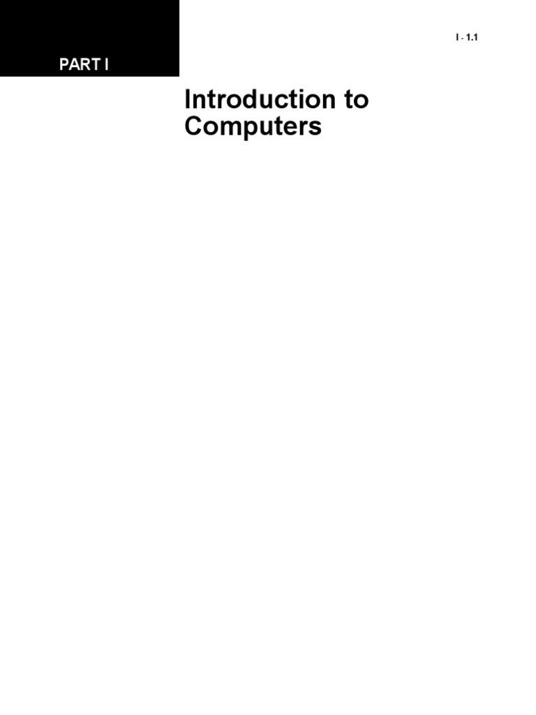 Computer Fund Part I Lesson 01 | PDF