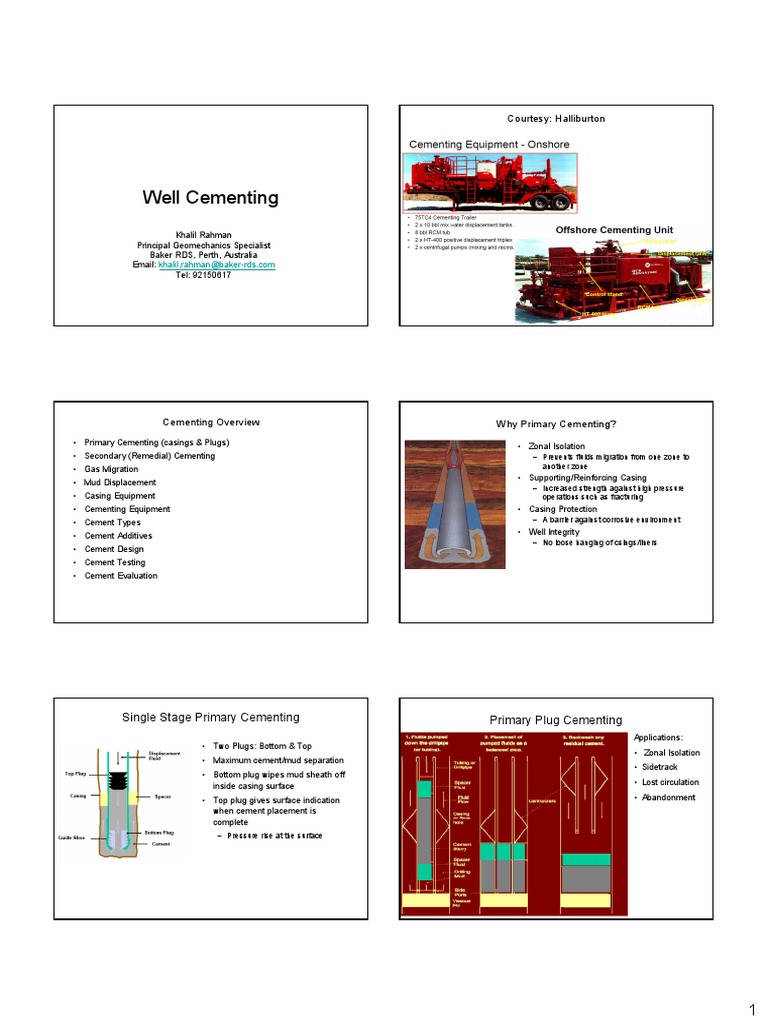 Well Cementing Pdf Casing Borehole Chemical Engineering