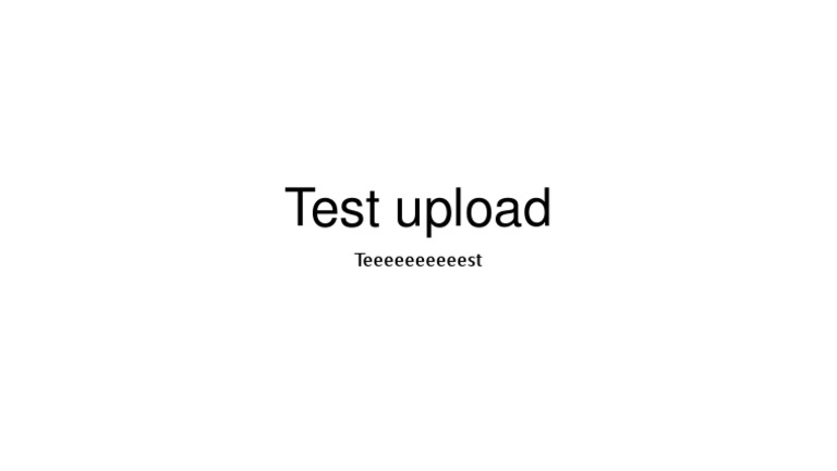 Test Upload Document Overview | PDF