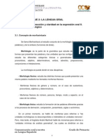 Bloque II. Tema 3. Correccion y Claridad en La Expresion Oral II. Nivel Morfologico