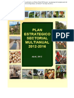 Plan Estretegico Multianual Agricultura 2012-2016