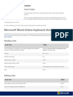 Word Online Keyboard Shortcuts