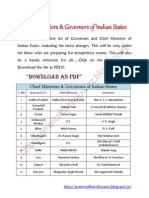 Chief Ministers and Governors of Indian States