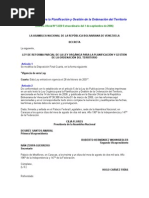 Ley Organica Para La Planificacion y Gestion de La Ordenacion Del Territorio