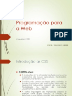 Programação para Web - CSS