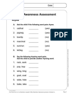 Phonemic Awarenesrrrs Assessment