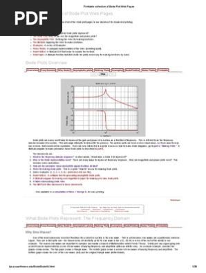 Printable Collection of Bode Plot Web Pages