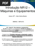 NR12 Apresentacao Maquinas e Equipamentos MTE