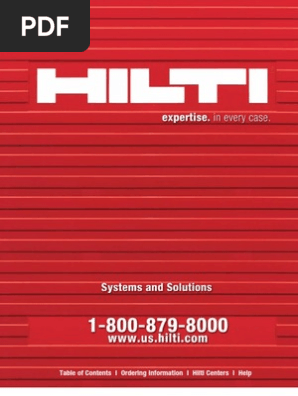 HILTI System & Solution, PDF, Drill