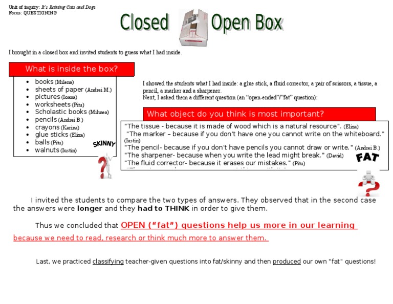 Classroom Activity on Questioning Skills | PDF | Home & Garden