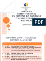 Reforma Constitucional en Materia de Gobierno y Admin is Trac Ion Regional
