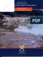 Geolog Cuadrangulo de Puerto Putaya Hahuinto Jacaya Santa Rosa Breu Parantari Breu