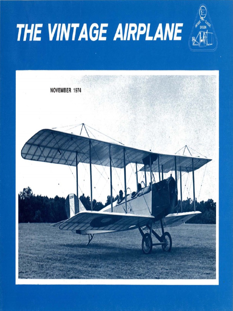 Vintage Airplane - Nov 1974, PDF, Experimental Aircraft Association