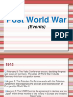 Post World War: (Events)