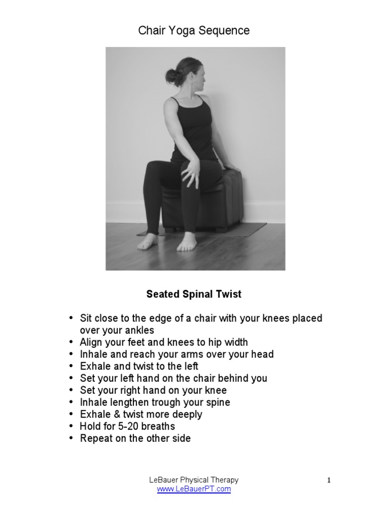 Chair Yoga Sequence PDF Breathing Chair
