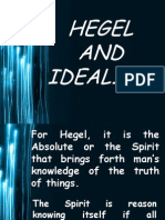 Hegel and Idealism....