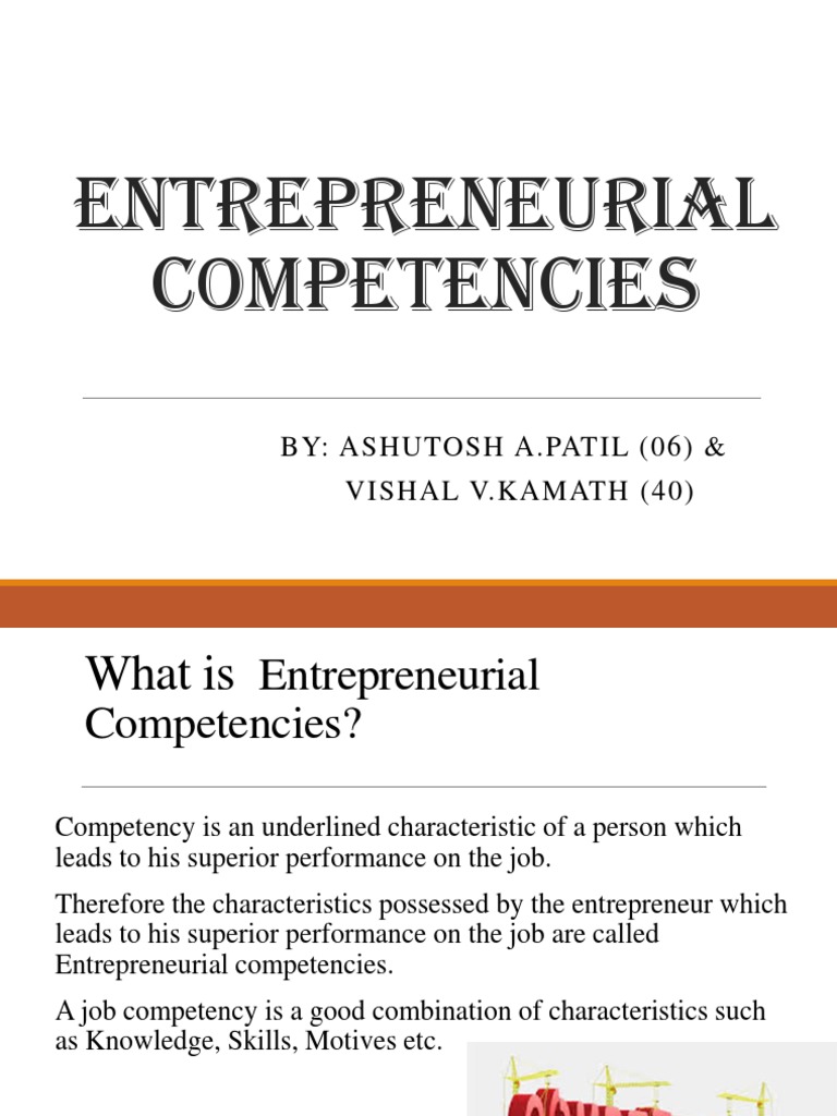 Entrepreneur Competencies | PDF | Entrepreneurship | Competence (Human  Resources)