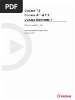 Comparison Chart Cubase 7.5, Artist, Elements