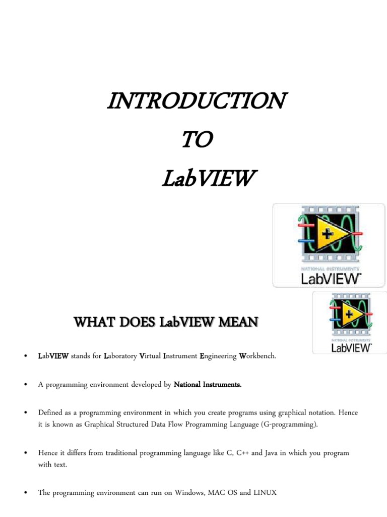 Basics of Labview | Computer Hardware | Software