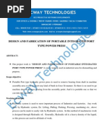 Design and Fabrication of Portable Integrated Port Type Power Press