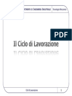 Ciclo Di Lavorazione