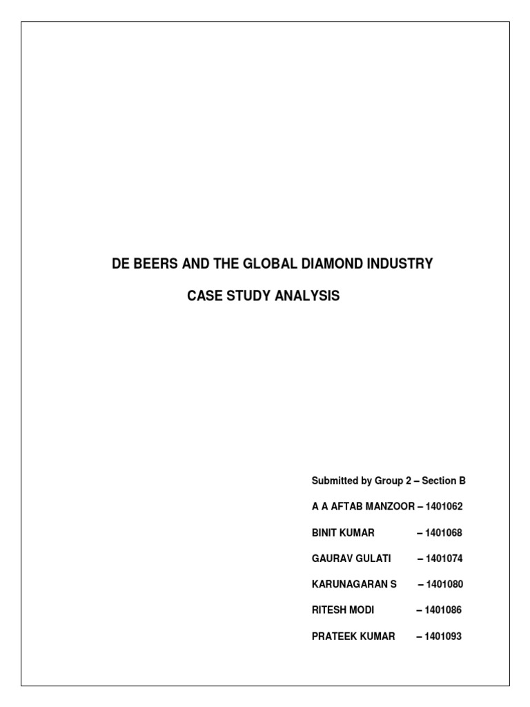 De Beers Case Report | PDF | Opec | Monopoly