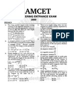 1772EAMCET Engineering Entrance Solved Paper 2000