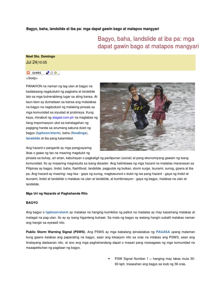 Bagyo | PDF