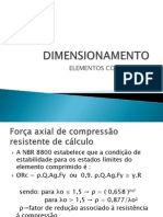 Dimensionamento de Elementos Comprimidos