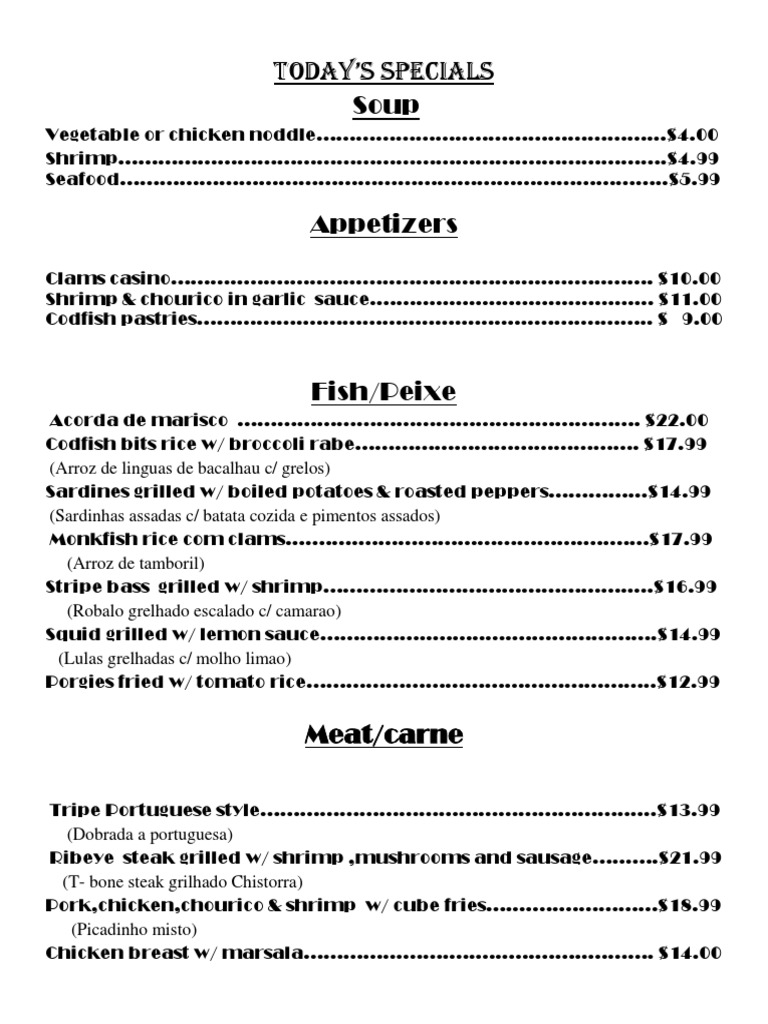 Menu | PDF